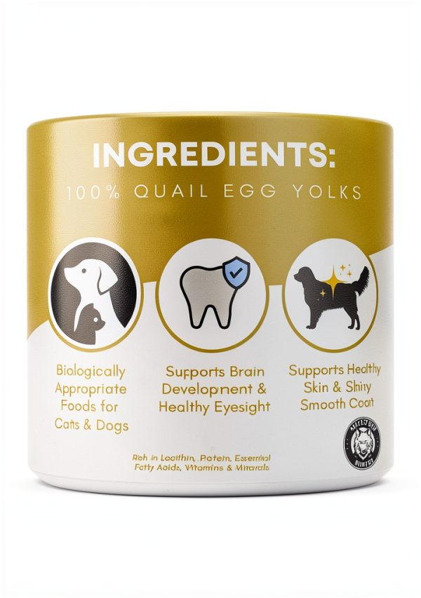 Freeze Dried Quail Egg Yolk for Cats Dogs Ancestral Hunter 3 OZ Topper-3