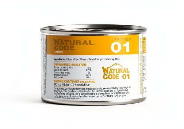 Natural Code Wet Cat Food High Protein Chicken Broth 3 oz Pack of 24-6