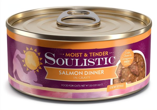 Soulistic Moist and Tender Salmon Dinner in Gravy 5.5oz Can-0