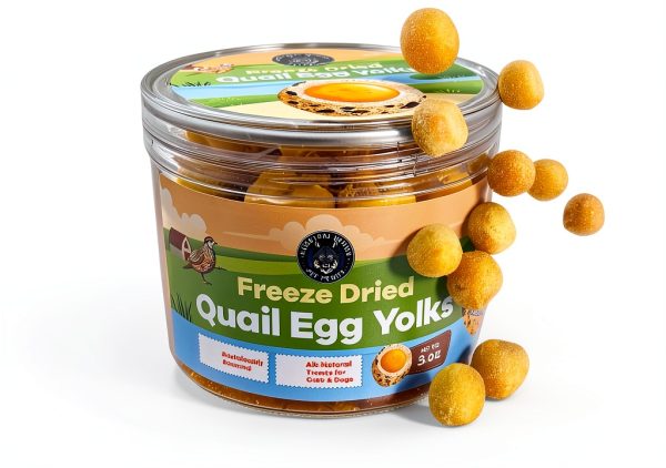 Freeze Dried Quail Egg Yolk for Cats Dogs Ancestral Hunter 3 OZ Topper-0