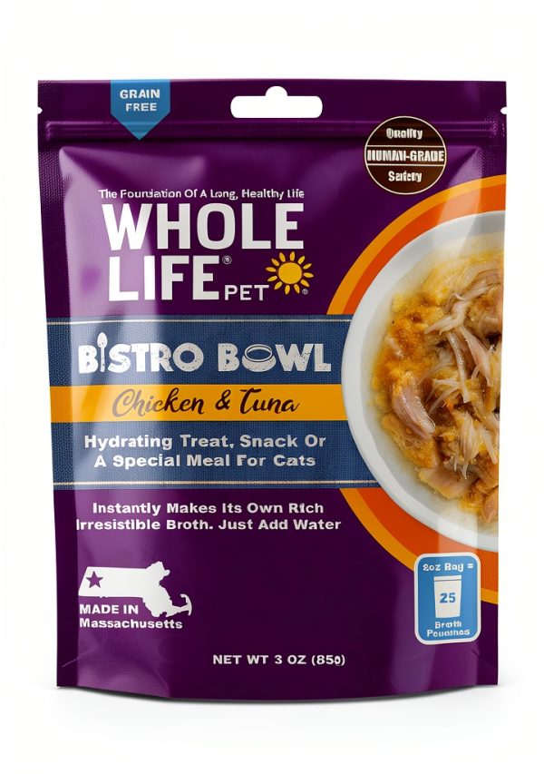 Whole Life Pet Bistro Bowls Toppers - Human-Grade Chicken & Tuna 3 Oz-0