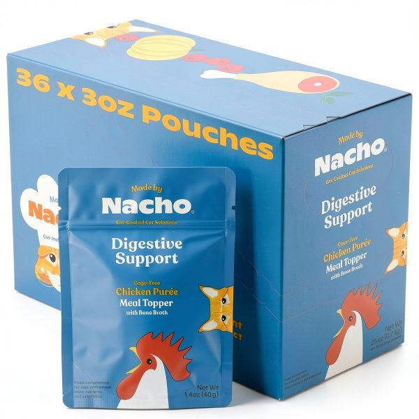 Digestive Support Chicken Puree Meal Topper Made by Nacho 36 Count-1
