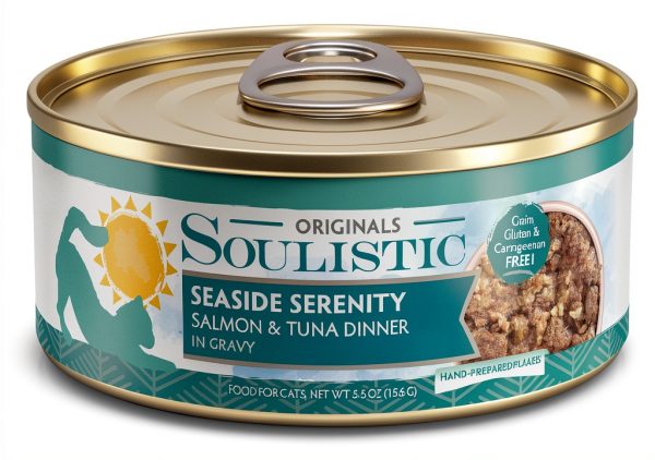 Soulistic Originals Salmon Tuna Dinner in Gravy 5.5oz Can Pack of 8-0