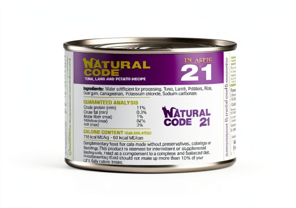 Natural Code Wet Cat Food Tuna Lamb Potato 24 Can 3oz Adult Cat Meal-6