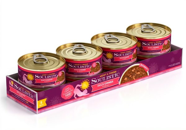 Soulistic Duck Dinner in Gravy 5.5oz Can Pack of 8 by Weruva Topping-1
