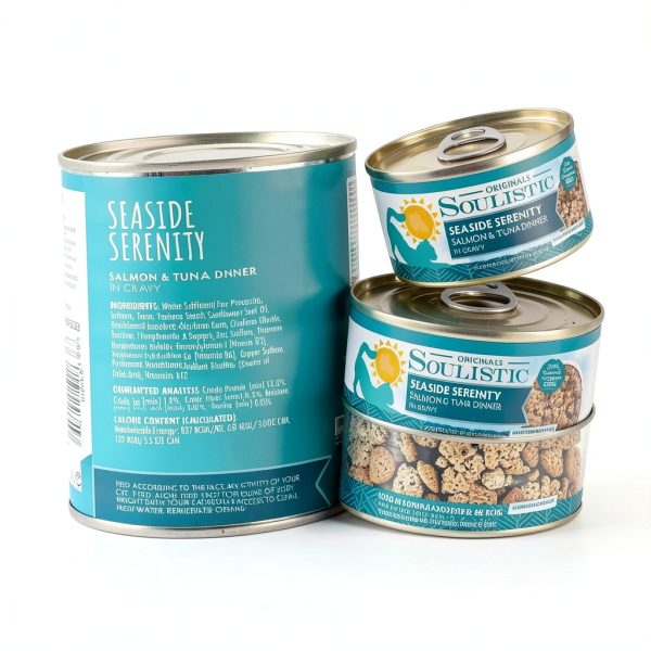 Soulistic Originals Salmon Tuna Dinner in Gravy 5.5oz Can Pack of 8-3