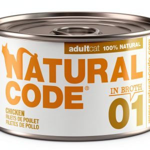 Natural Code Wet Cat Food High Protein Chicken Broth 3 oz Pack of 24-0
