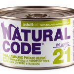 Natural Code Wet Cat Food Tuna Lamb Potato 24 Can 3oz Adult Cat Meal-0