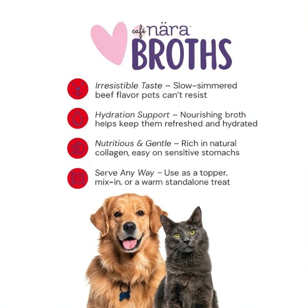 Café Nara Grain-Free Beef Bone Broth Topper for Dogs & Cats 1.1 lb-2